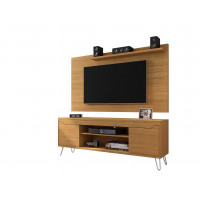 Manhattan Comfort 221-217BMC2 Baxter 62.99 Mid-Century Modern TV Stand and Liberty Panel with Media and Display Shelves in Cinnamon